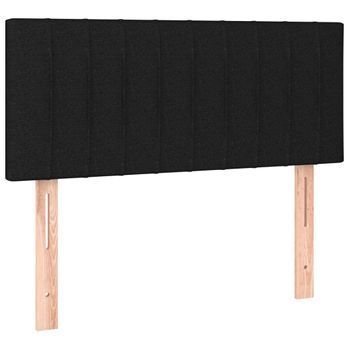 Cabecero Cama Mueble De Dormitorio Con Led De Tela 100 X 5 X 78/88 Cm Negro M02_0001134