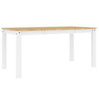 mesa de comedor panama madera maciza pino blanco 160x80x75 cm vidaxl