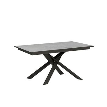 Mesa extensible 80x160/220cm efecto madera, roble natural