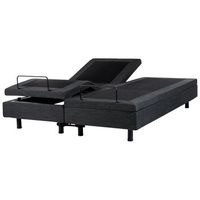 cama articulada electrica moderna mando a distancia ajustable sin cabecero poliester gris oscuro 160 x 200 cm duke
