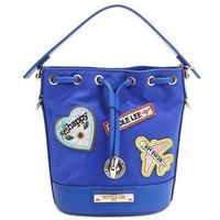 nicole lee bolso de mano bolso cubo con parches de colores azul para mujer