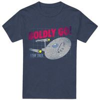 star trek camiseta boldly go para hombre