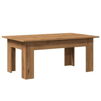 Mesa De Centro Madera De Ingeniería Roble Artisan 100x60x42 Cm
