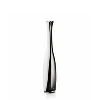 jarron decorativo de vidrio soplado blanco gris y negro h53