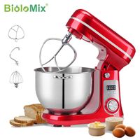 biolomix batidora de pie para alimentos de cocina licuadora motor silencioso batidor de huevos y crema amasadora de masa 6 velocidades 1200 w 6 l cc