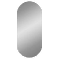 espejo de pared ovalado plateado 90x40 cm vidaxl