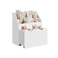 estanteria de juguetes con compartimentos libreria infantil caja movil blanco nube