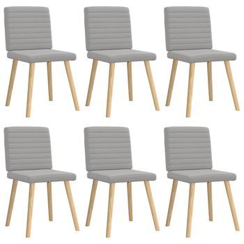 Sillas De Comedor 6 Uds Tela Gris Nube Vidaxl
