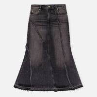 ganni tint edge denim midi skirt - 38