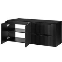 mueble bajo lavabo newport mural con 2 cajones mdf 160x60x40 cm - negro