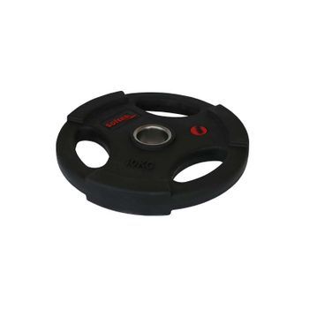 Disco Olimpico Softee Uretano - 10kg - Color Negro