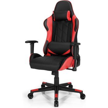Silla De Gaming Giratoria A 360° Costway 71 X 68 X 135 Cm Rojo