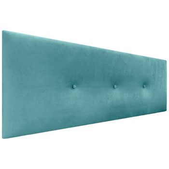 Dhome Cabecero De Terciopelo Liso Con Botones 150x60 Camas 150/160 - Turquesa