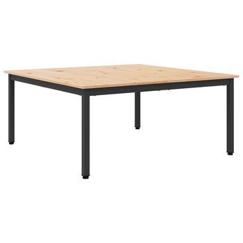 Mesa De Café Natural 100 X 100 X 45 Cm Madera De Pino Macizo Vidaxl
