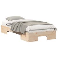 cama individual  cama para adulto  estructura de cama marron 90 x 200 cm