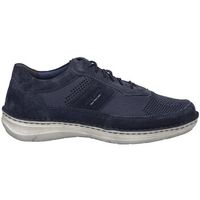 josef seibel zapatos hombre blucher anvers-12 nubuck-tejido azul para hombre
