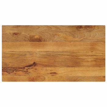 Tablero De Mesa Rectangular Madera Maciza Mango 100x70x3,8 Cm Vidaxl