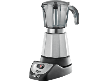 Cafetera tradicional - De'Longhi MKM 6 ALICIA, Hasta tazas, Tapa transparente, Transparente