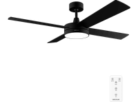 ventilador de techo - cecotec energysilence aero 5200 black line expert 65 w 52r luz led mando 3 velocidades y funcion veranoinvierno negro