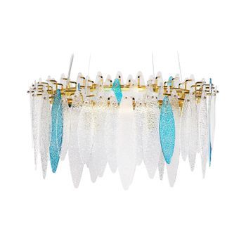 Lámpara De Suspensión Multicolor Con Pantalla De Cristal Estilo Moderno Glamuroso Para Salón Malaca