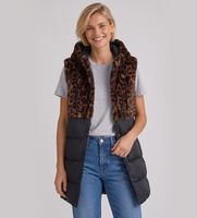 liu jo para mujer 2f6052-t0300 chaleco animalier marron unica negro casual animal print poliester