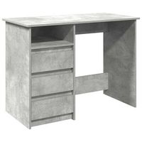 escritorio de madera de ingenieria gris hormigon 102x50x75 cm vidaxl