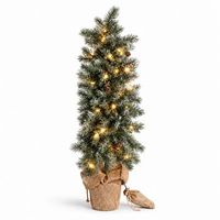 arbol de navidad artificial en maceta 85 cm nevado con iluminacion led