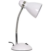 bel air home - lampara de escritorio megara 1xe27 - flexo para mesa de trabajo blanco