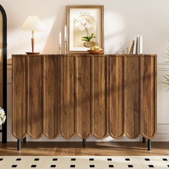 Aparador - Mueble De Salón Y Comedor - Mdf - Nogal (120x35x80cm)