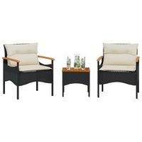 set de sofas de jardin con cojines 3 uds  conjunto mueble jardin mesa y sillas ratan sintetico negro cfw69949