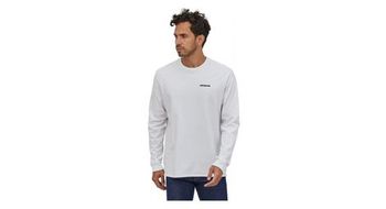 Camiseta patagonia l s p 6 logo responsibili blanco hombre