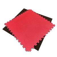 tatami puzzle 1x1x25 mm rojo - negro pack ahorror10 unidadesr antideslizante yoga pilates