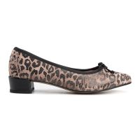 bailarina tacon ante leopardo marron