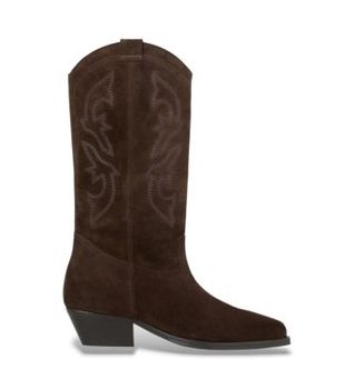 BA&SH para mujer. 2E26CLAU Botas de Ante Clau marrón oscuro (39), 1 a 3cm, Serraje, Ninguno, Casual