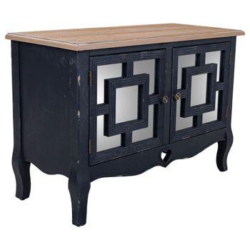 Recibidor-aparador de madera negro 83x36x56,5
