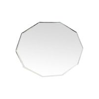 espejo ovalado decagonal biselado plateado 59 x 44 cm