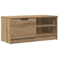 mueble tv  mueble de salon  mesa de tv madera de ingenieria roble artisan 80x35x365 cm