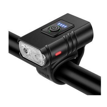 Luces De Bicicleta Recargables Usb Delanteras Y Traseras, Faro De 6 Modos + Luz Trasera De 3 Modos, Negro