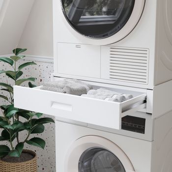 Kit De Unión Buxton Para Lavadoras Y Secadoras Con Cajón 8x60x60cm - Blanco [en.casa]