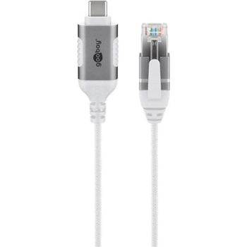 Cable Adaptador Ethernet USB-C 3.2 Gen2 a RJ-45 Goobay 74385 1 m Blanco