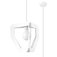lampara de techo blanco acero alt 130 cm