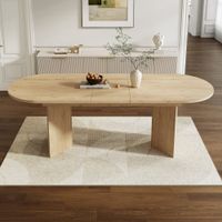 mesa de comedor extensible 160200x90 cm color roble