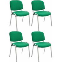 set de 4 sillas confidente ken chrom tela verde 64x54x79 cm clp