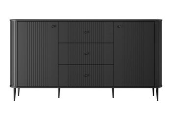 Cómoda de 2 puertas y 3 cajones con pie de metal 160x85 cm