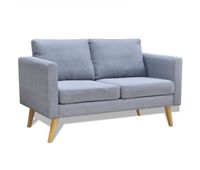 sofa de 2 plazas - sofa de salon - sofa moderno de tela gris claro