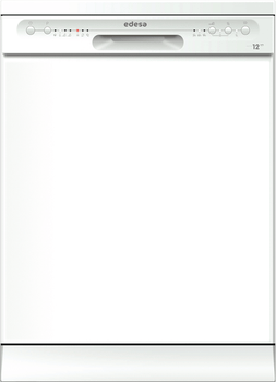 LAVAVAJILLAS 60 CM EDESA EDW-6120 WH E 12 CUBIERTOS BLANCO