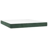 colchon de cama  colchon muelles ensacados terciopelo verde oscuro 160x210x20 cm