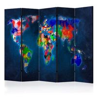 biombo - room divider r colorful map 225x172 cm