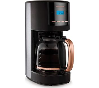 Rose Gold Collection 162030 Filter Coffee Machine - Black & Rose Gold, Gold