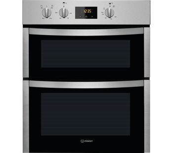 INDESIT Aria DDU 5340 C IX Electric Double Oven - Stainless Steel, Stainless Steel